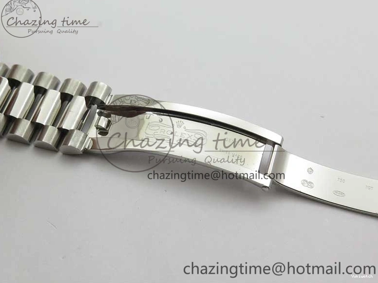 40mm Dial 904 President Ice on Markers T 228239 Blue Crystal SS A2836 Bracelet Dial New SS Version BP Day-Date 0330